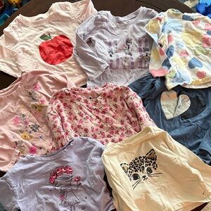 GAP Girls Long-Sleeve Pajama Tops - Pink, Lavender, Cream, Blue